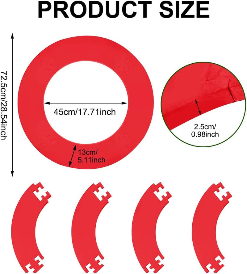 Laad afbeelding in Galerijviewer, Dartbord opvangring 5-delig van EVA-schuim met 72 cm buitendiameter en 2,5 cm dikte – dartomranding – muurbescherming - happygetfit.com

