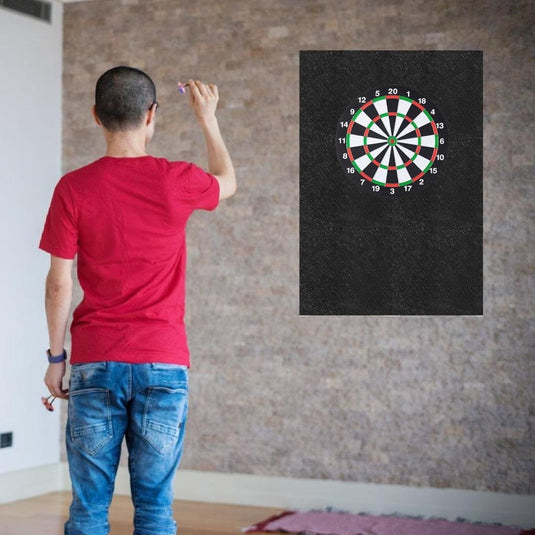 Dartbord wandbekleding 6-delig 60 x 90 cm van zelfklevend vilt met 12 mm dikte – dartbeschermplaten – dartgeluidsdemping - happygetfit.com