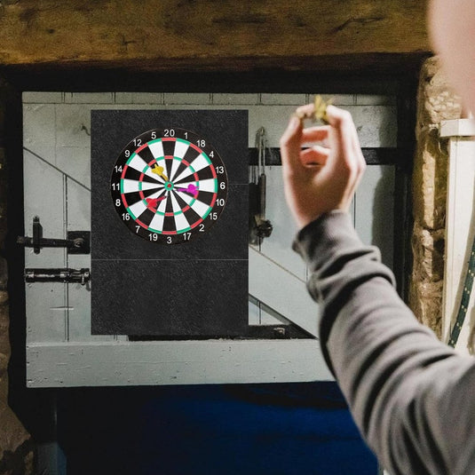 Dartbord wandbekleding 6-delig 60 x 90 cm van zelfklevend vilt met 12 mm dikte – dartbeschermplaten – dartgeluidsdemping - happygetfit.com