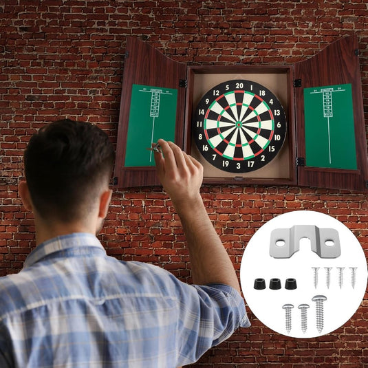 Dartbord wandhouder van staal met verstelbare bevestigingsschroeven – dartbordbeugel – dartaccessoires - happygetfit.com