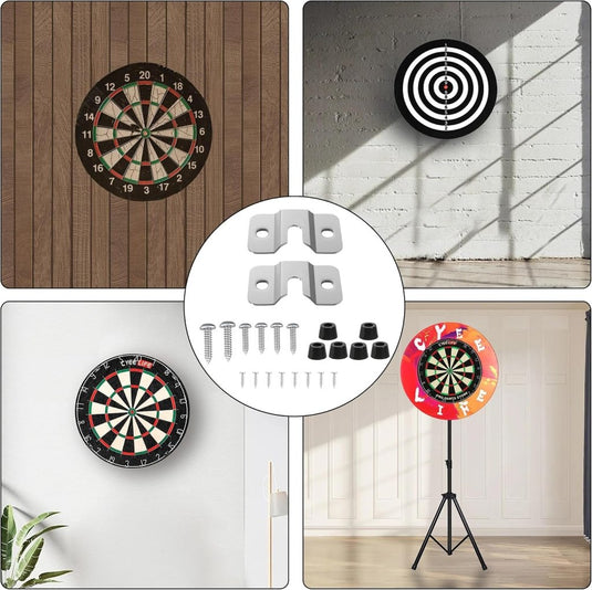 Dartbord wandhouder van staal met verstelbare bevestigingsschroeven – dartbordbeugel – dartaccessoires - happygetfit.com