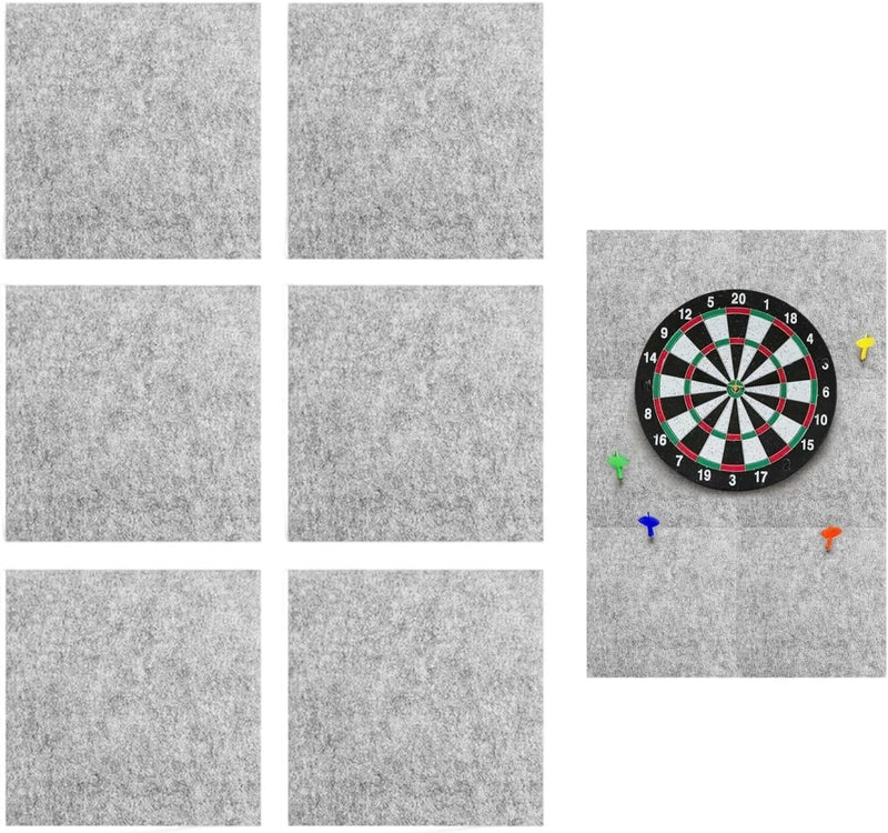 Load image in Gallery Viewer, Dartbord wandpanelen 6 stuks 30 x 30 cm van 12 mm dik zelfklevend vilt – dartmuurbescherming – dartachtergrond - happygetfit.com
