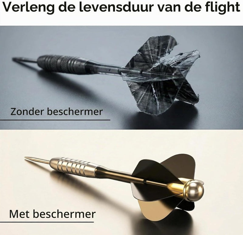 Bild im Galerie-Viewer laden, Dartflight beschermers 21 stuks van aluminium met 90 graden vleugeluitlijning – flight savers – dartvleugelbescherming - happygetfit.com
