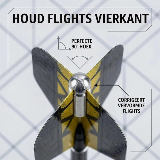 Dartflight beschermers 21 stuks van aluminium met 90 graden vleugeluitlijning – flight savers – dartvleugelbescherming - happygetfit.com