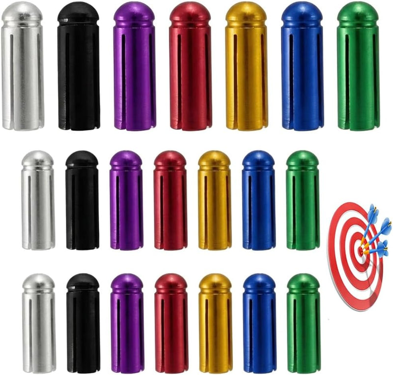 Bild im Galerie-Viewer laden, Dartflight beschermers 21 stuks van aluminium met 90 graden vleugeluitlijning – flight savers – dartvleugelbescherming - happygetfit.com
