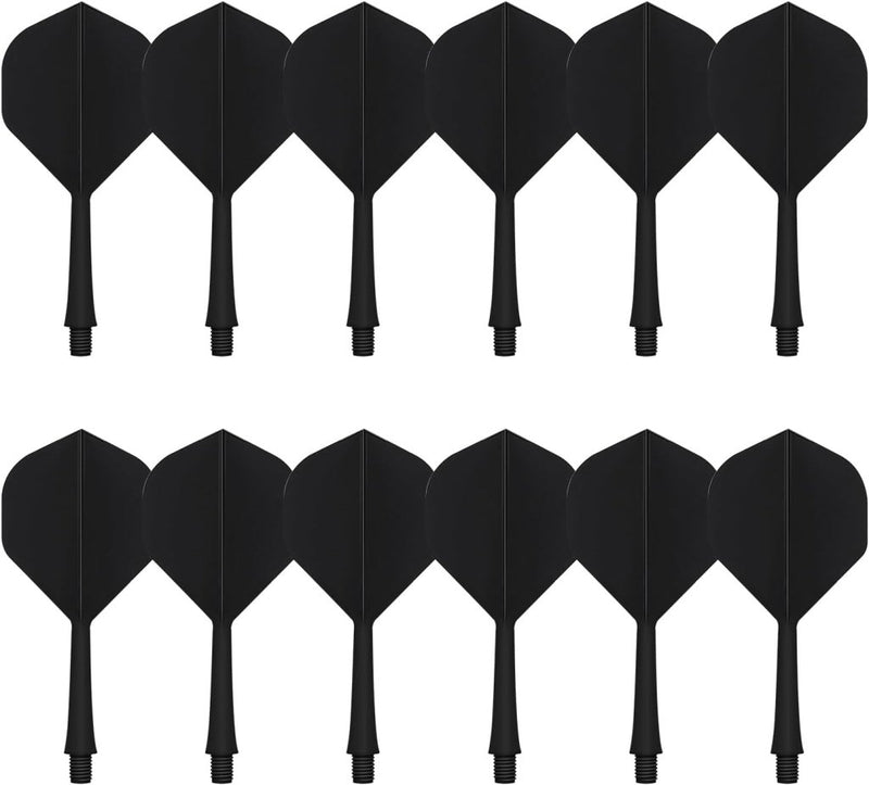 Bild im Galerie-Viewer laden, Dartflights met shafts 12 stuks 75 mm van stevig kunststof met 2BA schroefdraad – dartvleugels – dartonderdelen - happygetfit.com
