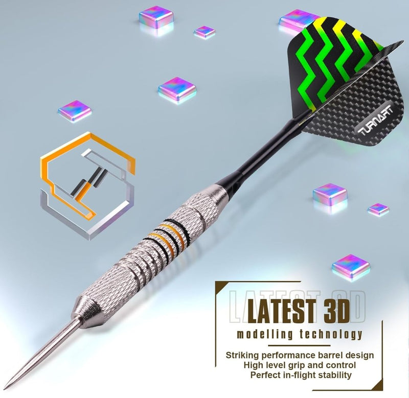 Load image into Gallery viewer, Dartpijlen Darts Staal Darts Set 9 Stks 24 Gram Metalen Tip Darts Professionele Staal Darts 18 Aluminium Schachten 27 Vluchten 20 O'Ring Darts Tool Darts Gift Case - happygetfit.com
