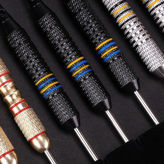 Dartpijlen Darts Staal Darts Set 9 Stks 24 Gram Metalen Tip Darts Professionele Staal Darts 18 Aluminium Schachten 27 Vluchten 20 O'Ring Darts Tool Darts Gift Case - happygetfit.com