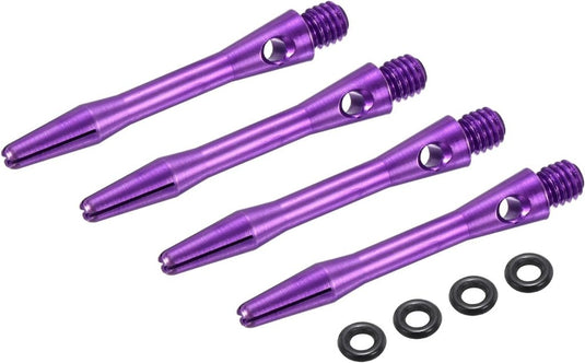 Dartschachten 4 stuks 45 mm van aluminium geel met 2BA schroefdraad – dart shafts – dart accessoires - happygetfit.com