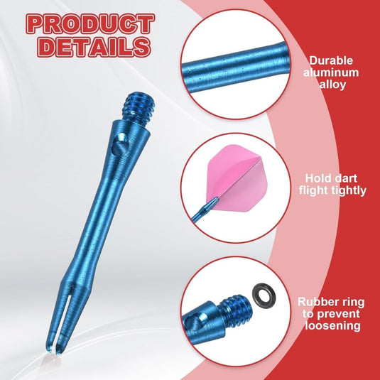 Dartschachten 4 stuks 45 mm van aluminium geel met 2BA schroefdraad – dart shafts – dart accessoires - happygetfit.com
