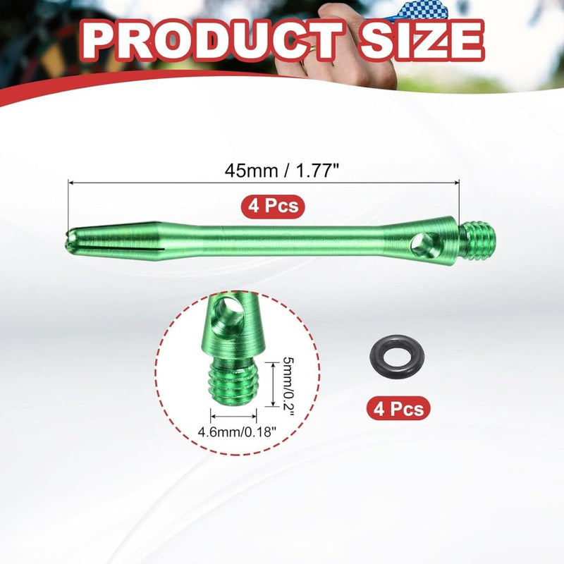 Laden Sie das Bild in Galerie -Viewer, Dartschachten 4 stuks 45 mm van aluminium geel met 2BA schroefdraad – dart shafts – dart accessoires - happygetfit.com
