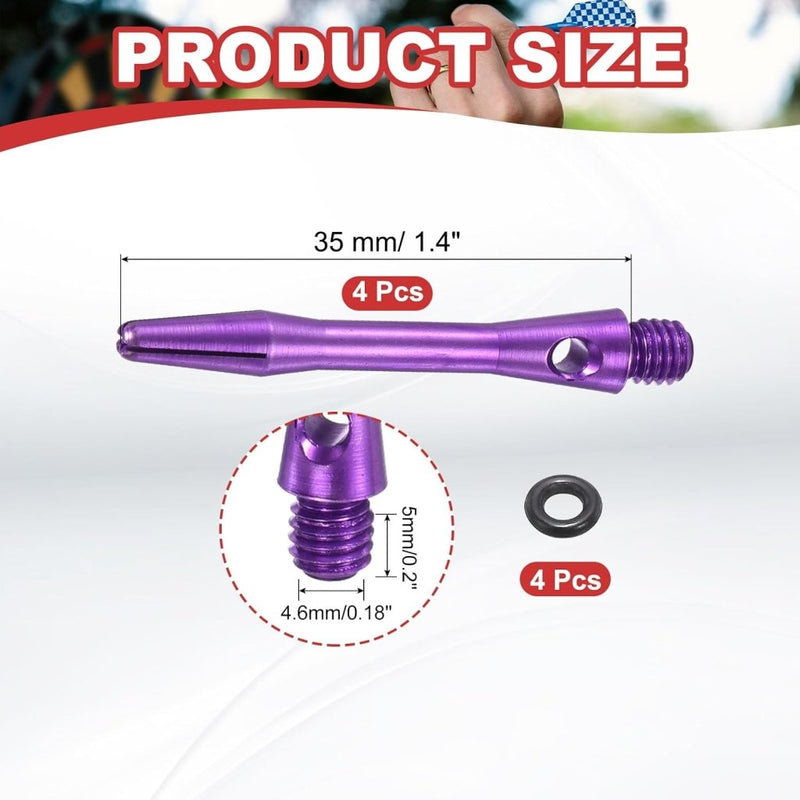 Laden Sie das Bild in Galerie -Viewer, Dartschachten 4 stuks 45 mm van aluminium geel met 2BA schroefdraad – dart shafts – dart accessoires - happygetfit.com
