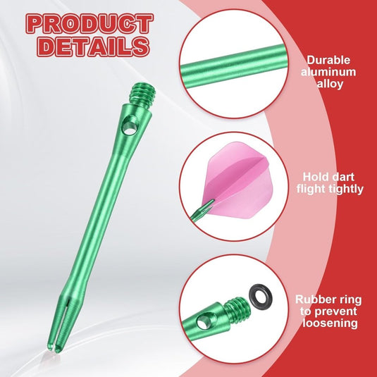 Dartschachten 4 stuks 45 mm van aluminium geel met 2BA schroefdraad – dart shafts – dart accessoires - happygetfit.com