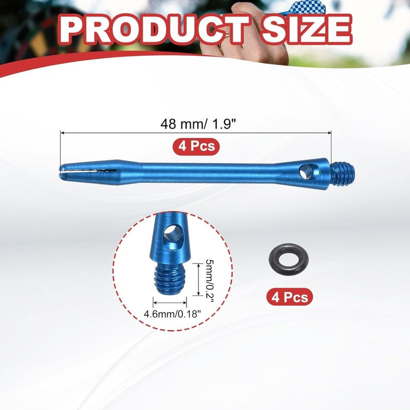 Laden Sie das Bild in Galerie -Viewer, Dartschachten 4 stuks 45 mm van aluminium geel met 2BA schroefdraad – dart shafts – dart accessoires - happygetfit.com
