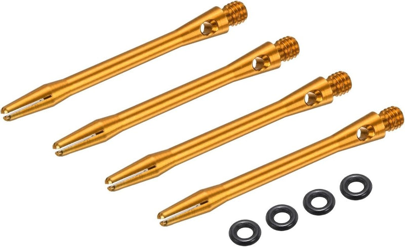 Laden Sie das Bild in Galerie -Viewer, Dartschachten 4 stuks 45 mm van aluminium geel met 2BA schroefdraad – dart shafts – dart accessoires - happygetfit.com
