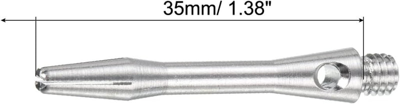 Chargez l'image dans la visionneuse de la galerie, Dartschachten 9 stuks 35 mm van aluminium zilver – 2BA dart shafts – dart accessoires - happygetfit.com
