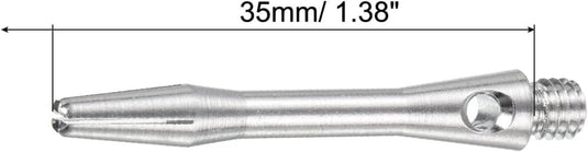 Dartschachten 9 stuks 35 mm van aluminium zilver – 2BA dart shafts – dart accessoires - happygetfit.com