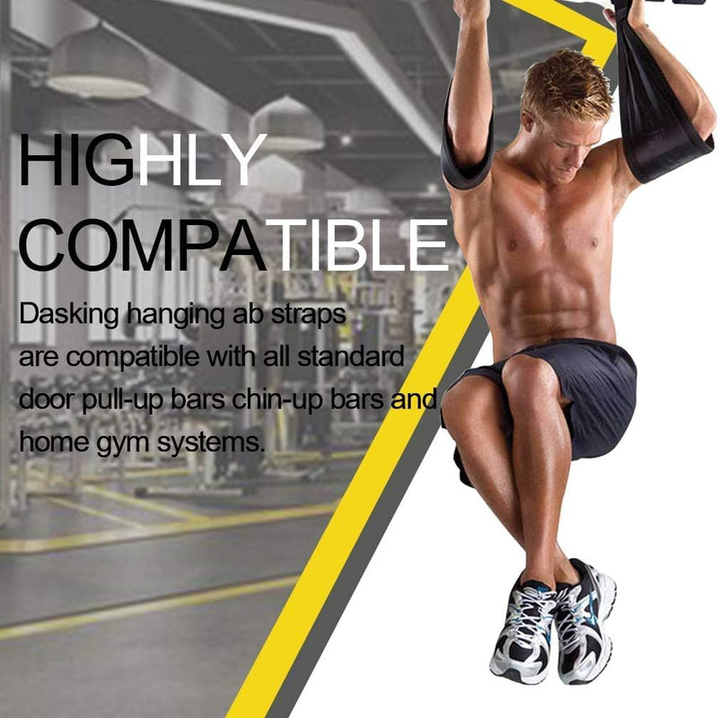 Load image into Gallery viewer, DASKING Hangende buikbanden, 1 paar dikke gewatteerde arm buikbanden met 2 karabijnhaken voor pullup bar core krachttrainingssystemen thuis gym trainingsapparatuur - happygetfit.com
