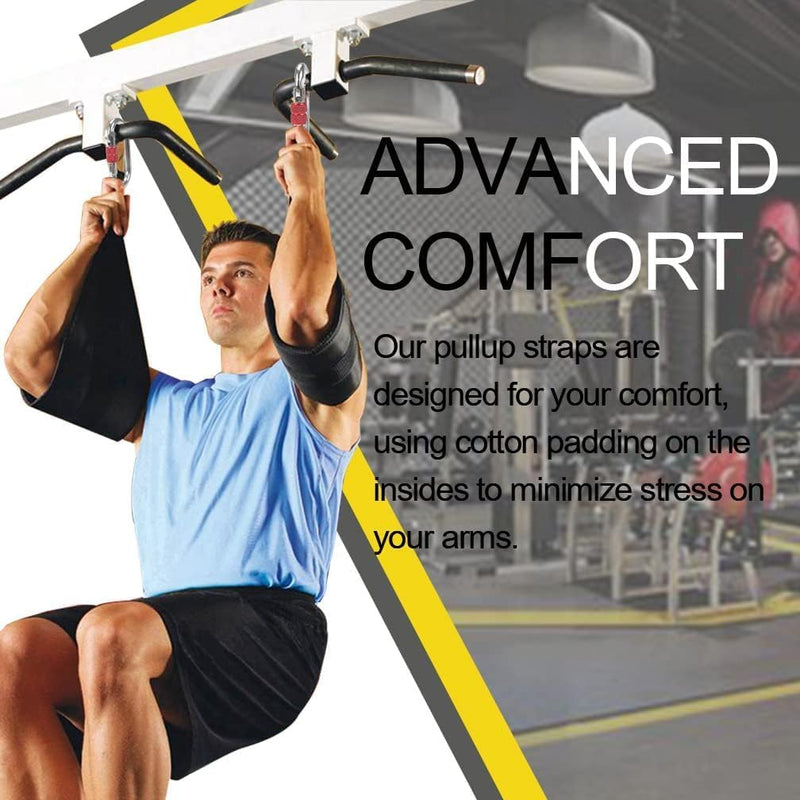 Load image into Gallery viewer, DASKING Hangende buikbanden, 1 paar dikke gewatteerde arm buikbanden met 2 karabijnhaken voor pullup bar core krachttrainingssystemen thuis gym trainingsapparatuur - happygetfit.com
