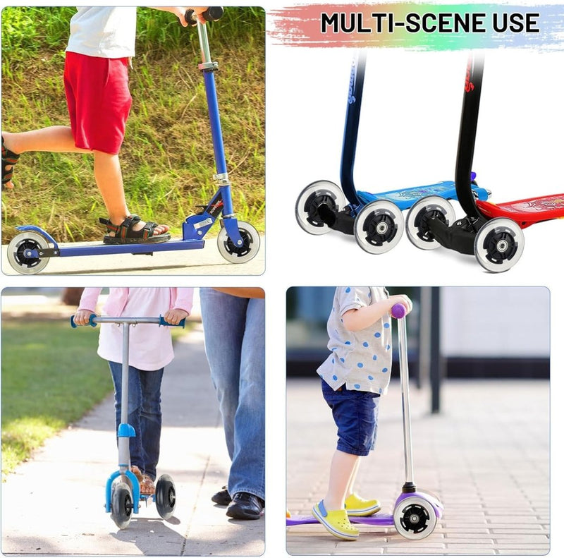 Laden Sie das Bild in Galerie -Viewer, DBREAKS Lichtgevende stuntstep, wielen met ledverlichting, 100 mm, ABEC, 9 kogellagers, hardheid 88A, geschikt voor alle scooters (zwart) - happygetfit.com
