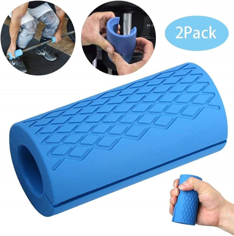 Load image into Gallery viewer, Dikke haltergrepen siliconen set van 2 blauw - happygetfit.com

