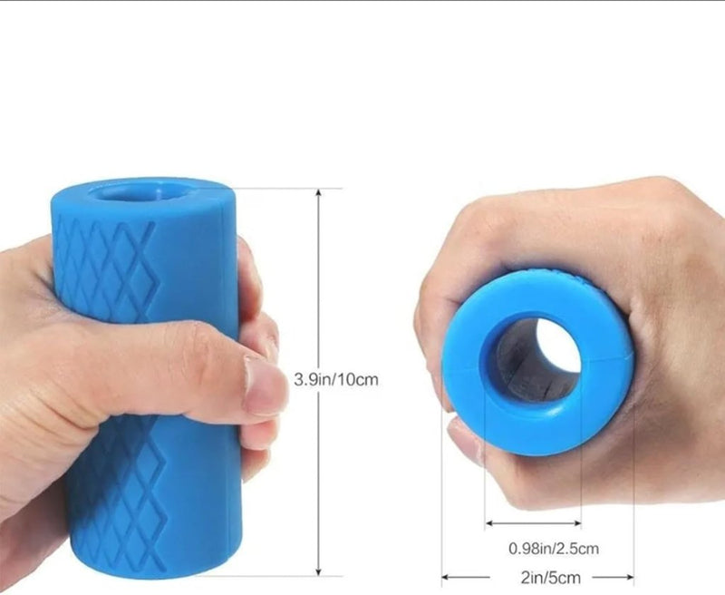 Load image into Gallery viewer, Dikke haltergrepen siliconen set van 2 blauw - happygetfit.com
