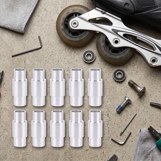 Laden Sie das Bild in Galerie -Viewer, Dilwe 10 stuks wiellagers, afstandsschijven, spacer inline skates aluminium inline speed spacer voor standaard skate wielen 8 mm 6 mm assen - happygetfit.com
