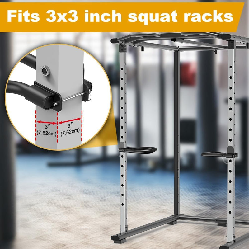 Załaduj obraz do przeglądarki galerii, Dip bar bevestiging 2 stuks voor power rack met multi-grip – dip handles – fitness accessoire - happygetfit.com
