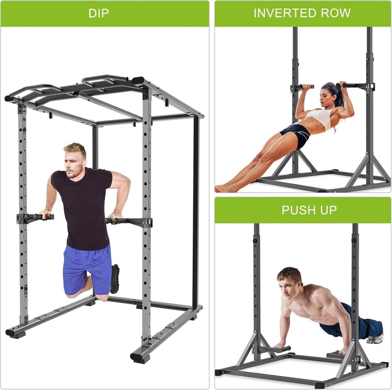 Załaduj obraz do przeglądarki galerii, Dip bar bevestiging voor 5x5 cm power rack tot 227 kg – dip handles – fitness accessoire - happygetfit.com
