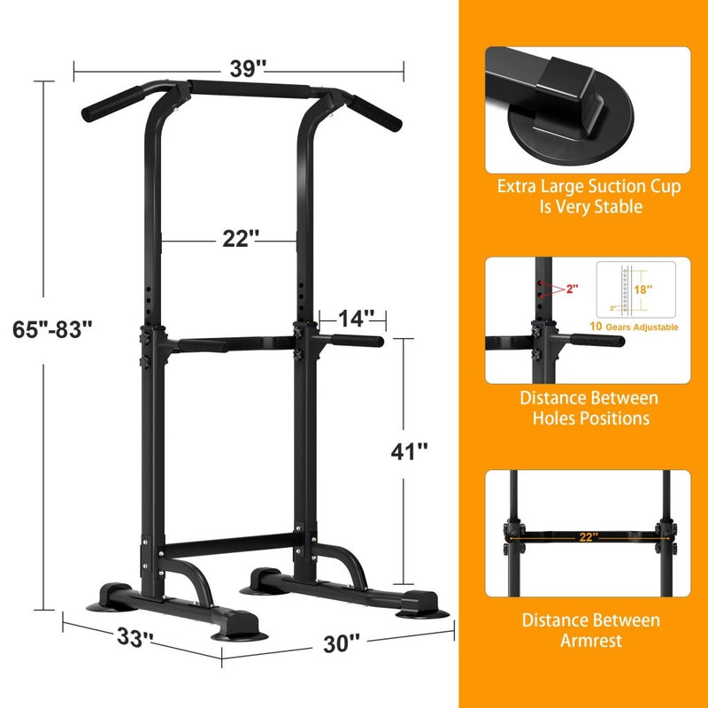 Load image into Gallery viewer, DlandHome Power Tower Pull Up Dip Station Multi-Function Fitness Equipment for Strength Training Adjustable Height Dip Stand for Home Gym - happygetfit.com

