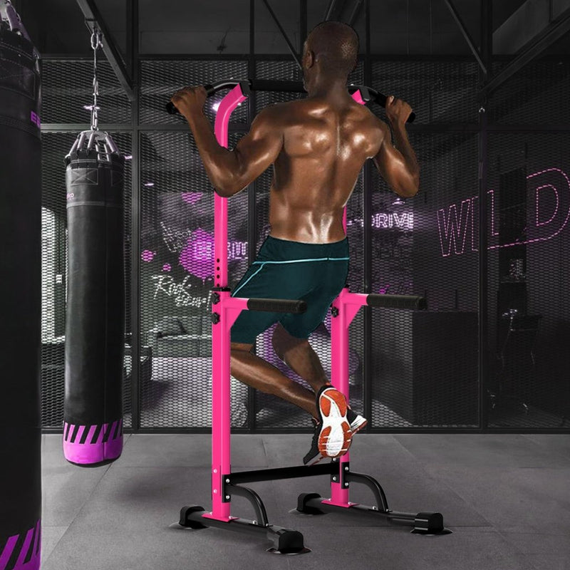 Load image into Gallery viewer, DlandHome Power Tower Pull Up Dip Station Multi-Function Fitness Equipment for Strength Training Adjustable Height Dip Stand for Home Gym - happygetfit.com

