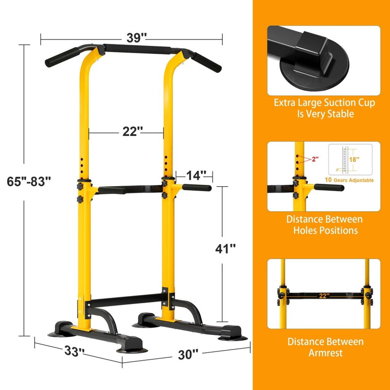 Load image into Gallery viewer, DlandHome Power Tower Pull Up Dip Station Multi-Function Fitness Equipment for Strength Training Adjustable Height Dip Stand for Home Gym - happygetfit.com
