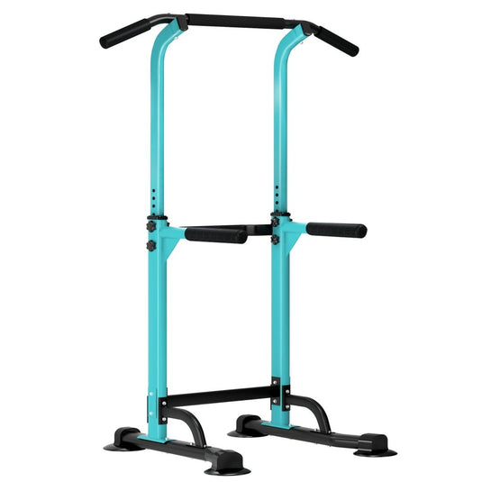 DlandHome Power Tower Pull Up Dip Station Multi-Function Fitness Equipment for Strength Training Adjustable Height Dip Stand for Home Gym - happygetfit.com