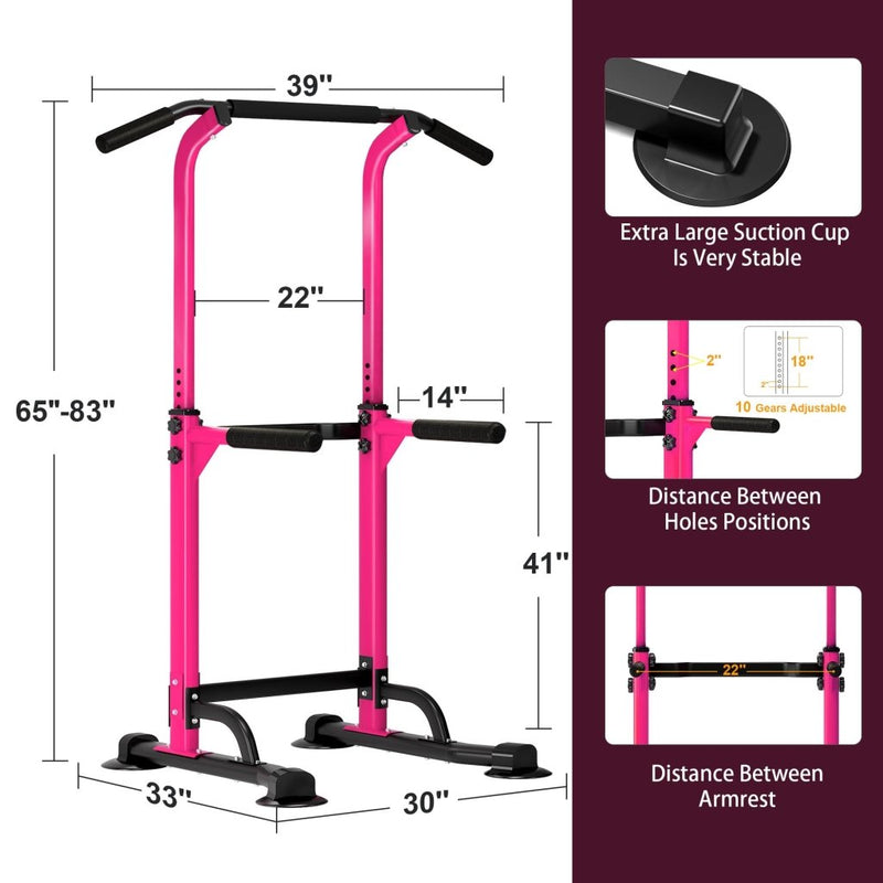 Load image into Gallery viewer, DlandHome Power Tower Pull Up Dip Station Multi-Function Fitness Equipment for Strength Training Adjustable Height Dip Stand for Home Gym - happygetfit.com

