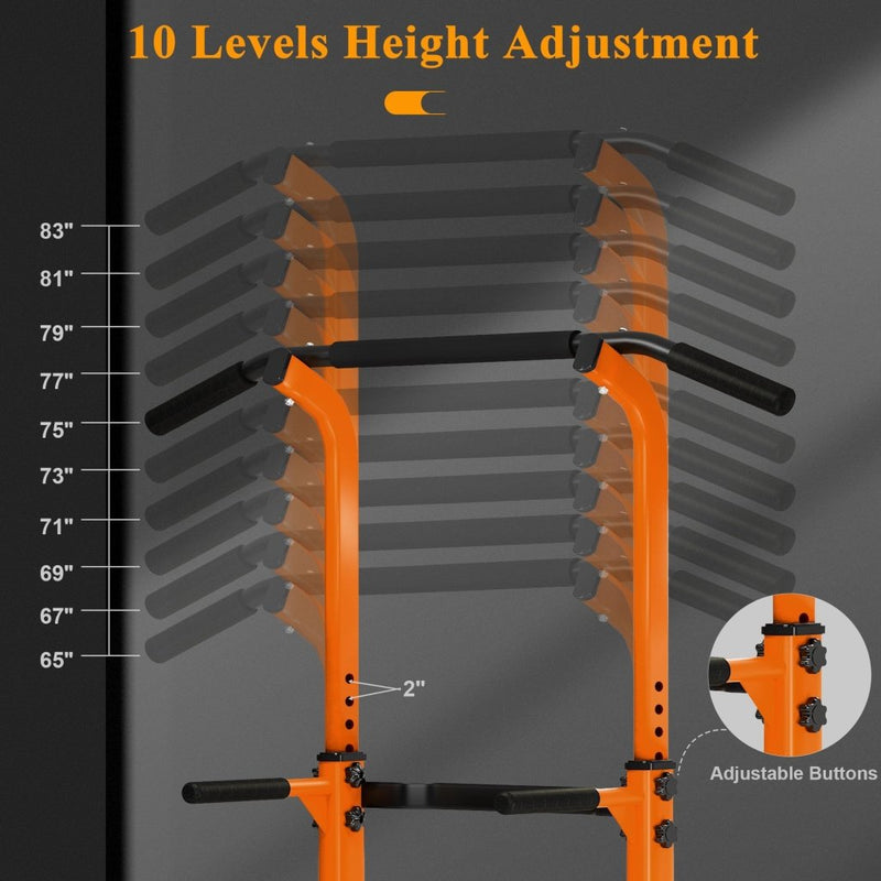 Load image into Gallery viewer, DlandHome Power Tower Pull Up Dip Station Multi-Function Fitness Equipment for Strength Training Adjustable Height Dip Stand for Home Gym - happygetfit.com
