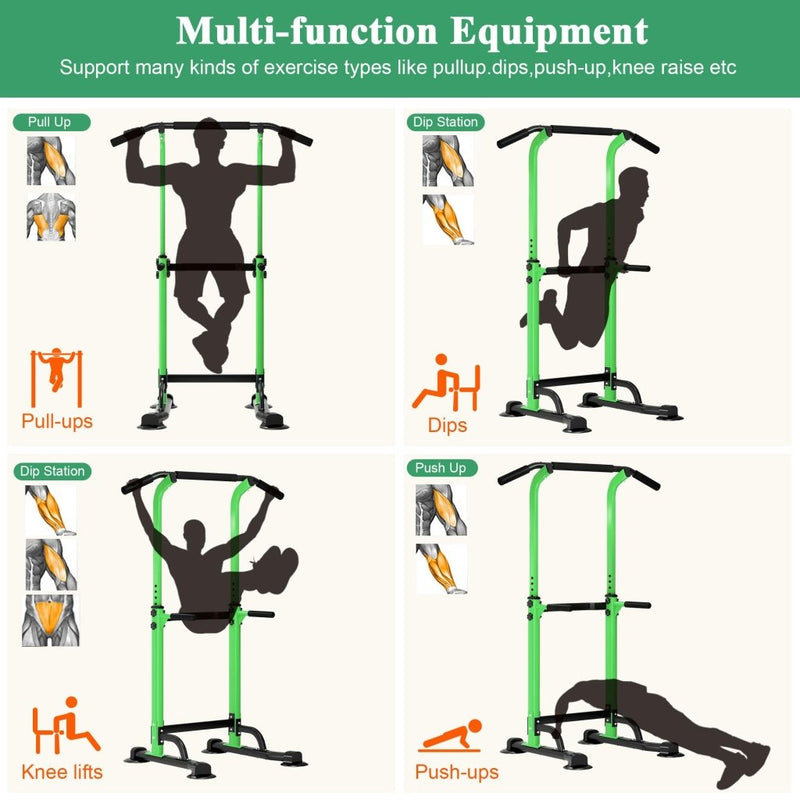 Load image into Gallery viewer, DlandHome Power Tower Pull Up Dip Station Multi-Function Fitness Equipment for Strength Training Adjustable Height Dip Stand for Home Gym - happygetfit.com
