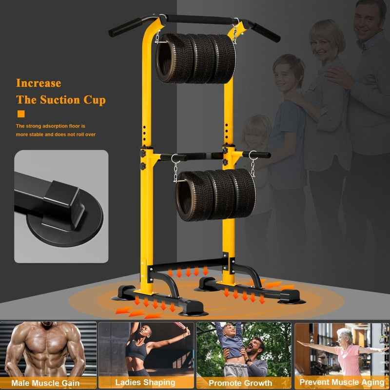 Load image into Gallery viewer, DlandHome Power Tower Pull Up Dip Station Multi-Function Fitness Equipment for Strength Training Adjustable Height Dip Stand for Home Gym - happygetfit.com
