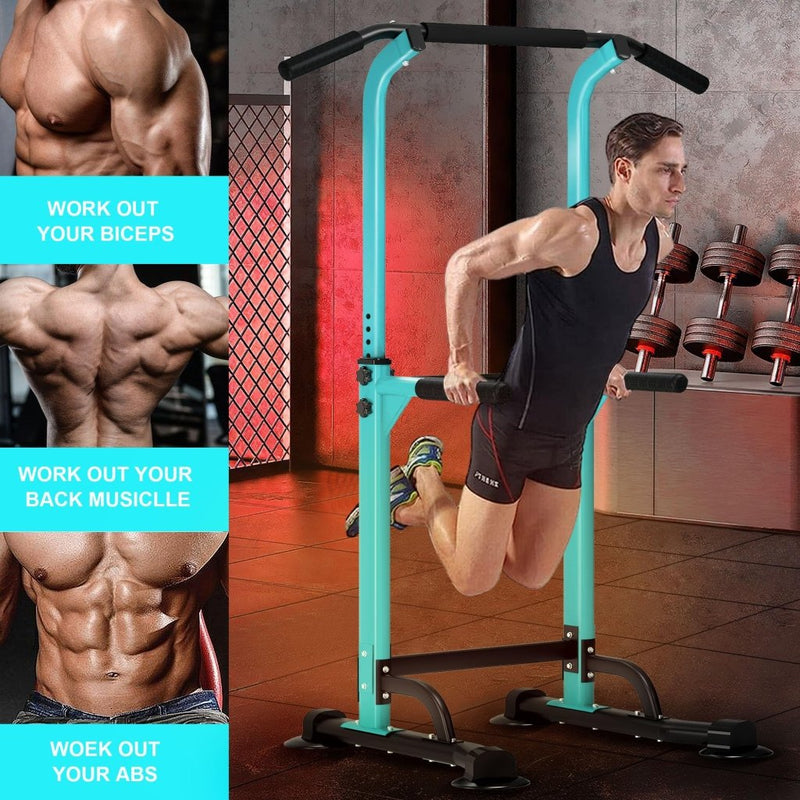 Load image into Gallery viewer, DlandHome Power Tower Pull Up Dip Station Multi-Function Fitness Equipment for Strength Training Adjustable Height Dip Stand for Home Gym - happygetfit.com
