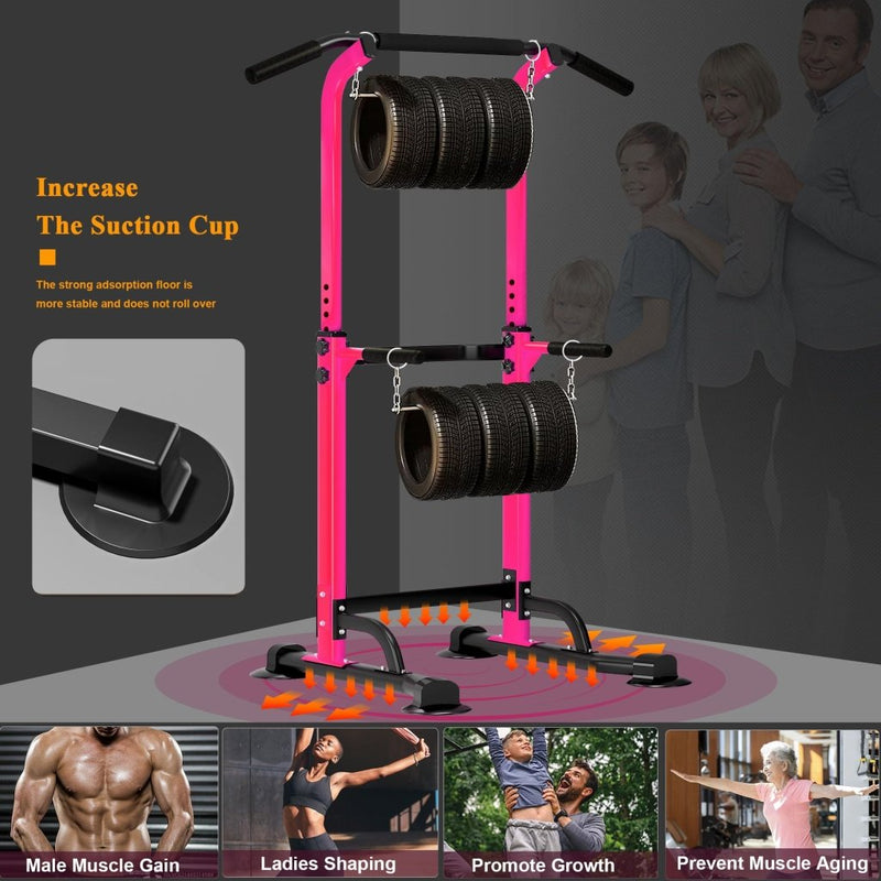 Load image into Gallery viewer, DlandHome Power Tower Pull Up Dip Station Multi-Function Fitness Equipment for Strength Training Adjustable Height Dip Stand for Home Gym - happygetfit.com
