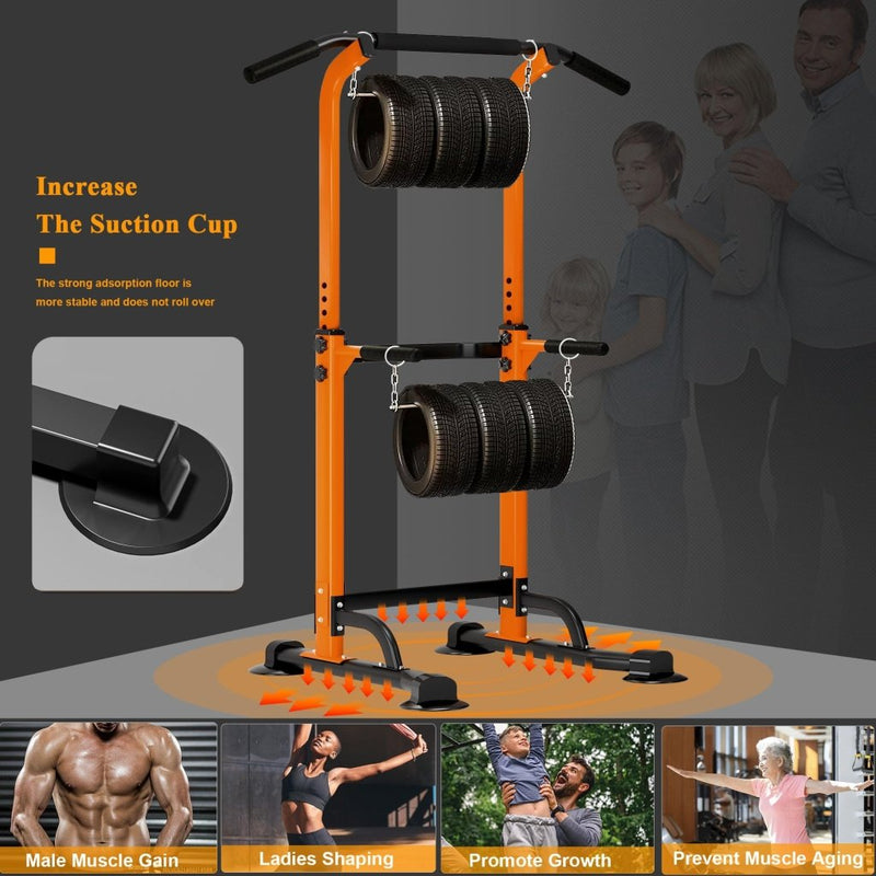 Load image into Gallery viewer, DlandHome Power Tower Pull Up Dip Station Multi-Function Fitness Equipment for Strength Training Adjustable Height Dip Stand for Home Gym - happygetfit.com
