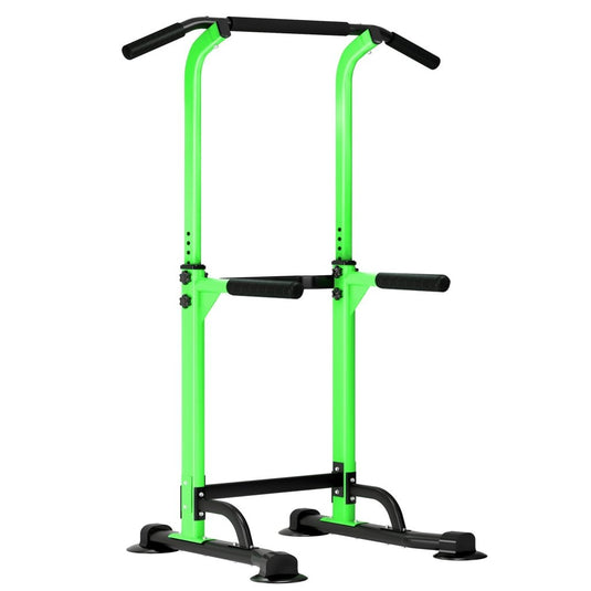 DlandHome Power Tower Pull Up Dip Station Multi-Function Fitness Equipment for Strength Training Adjustable Height Dip Stand for Home Gym - happygetfit.com