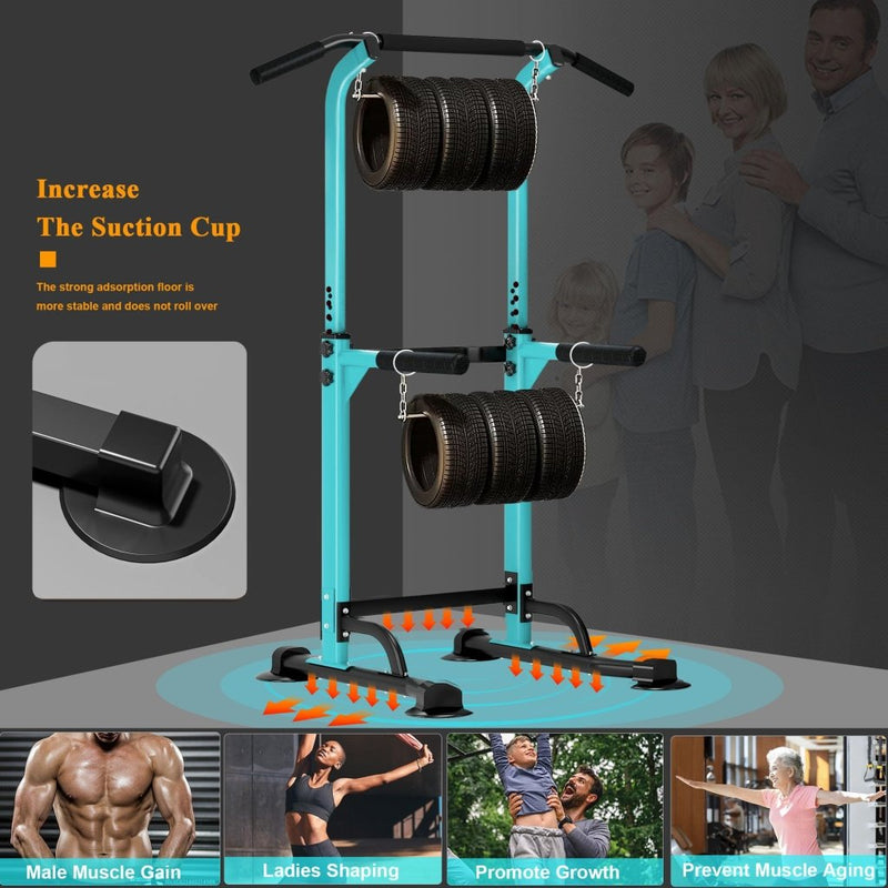 Load image into Gallery viewer, DlandHome Power Tower Pull Up Dip Station Multi-Function Fitness Equipment for Strength Training Adjustable Height Dip Stand for Home Gym - happygetfit.com
