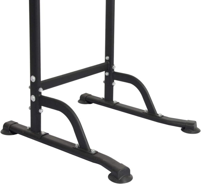 Load image into Gallery viewer, DlandHome Romeinse stoel voor krachttraining, verstelbaar, dips tractie, optrekstang op voet, tractiestation, buikdips, armleuningen, fitness, zwart - happygetfit.com
