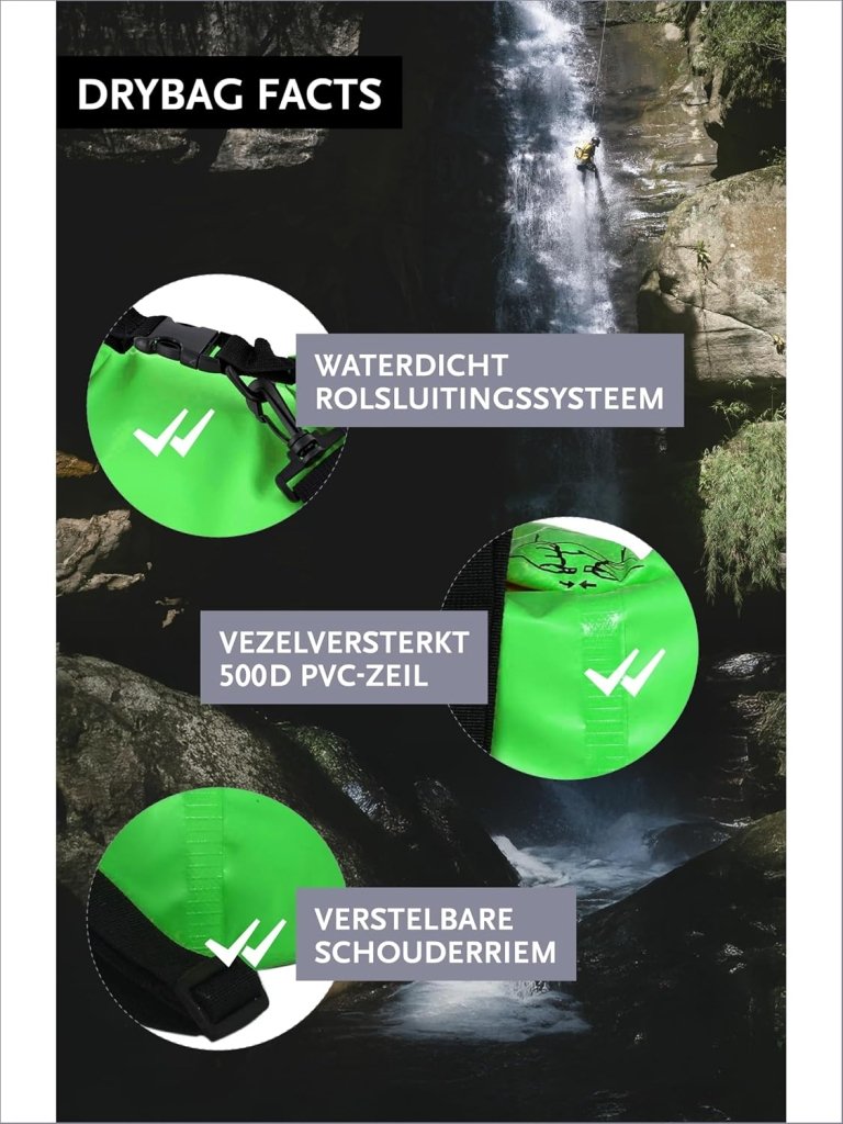Laad afbeelding in Galerijviewer, DonDon waterdichte outdoor dry bag zak droge zak bescherming tegen water droge zak voor uw waardevolle spullen - happygetfit.com
