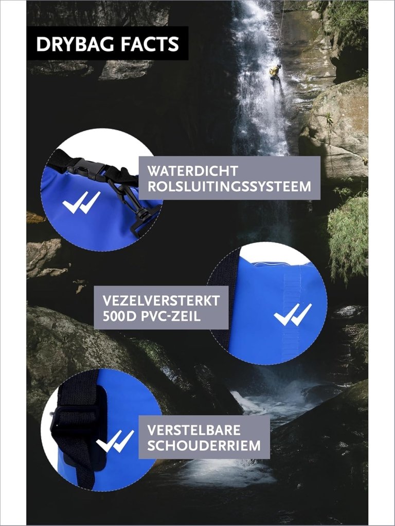 Laad afbeelding in Galerijviewer, DonDon waterdichte outdoor dry bag zak droge zak bescherming tegen water droge zak voor uw waardevolle spullen - happygetfit.com
