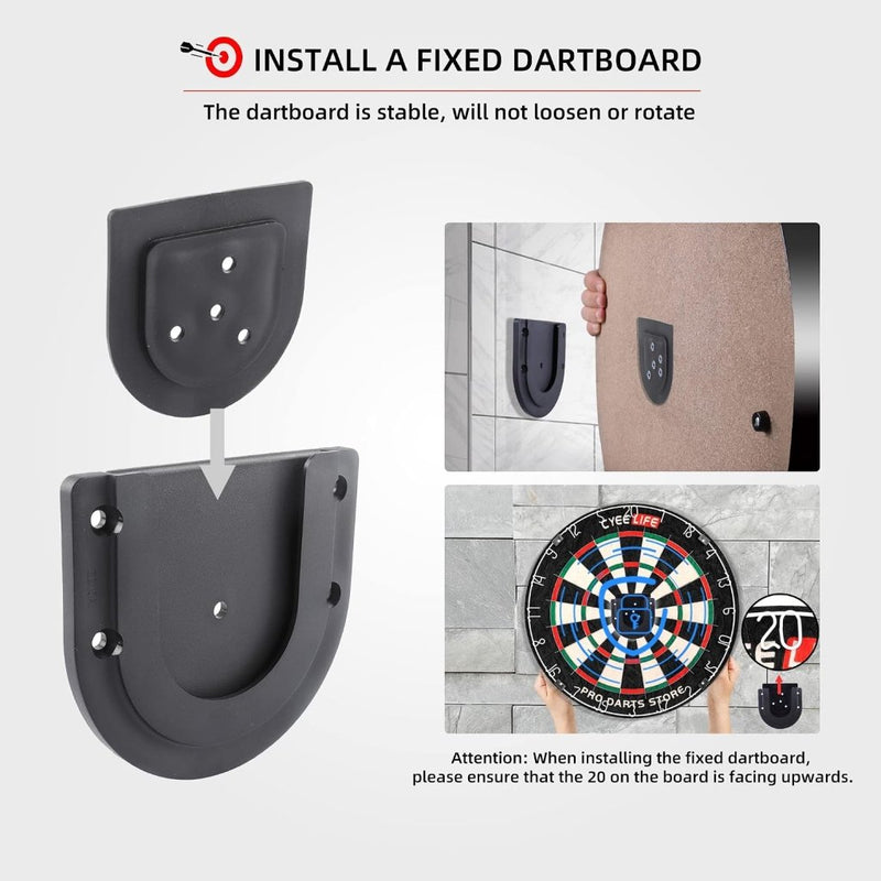 Charger l’image dans la visionneuse de galerie, Draaibare dartbordhouder van kunststof met vergrendeling voor steeldartborden – dartbordophanging – dartmontage - happygetfit.com
