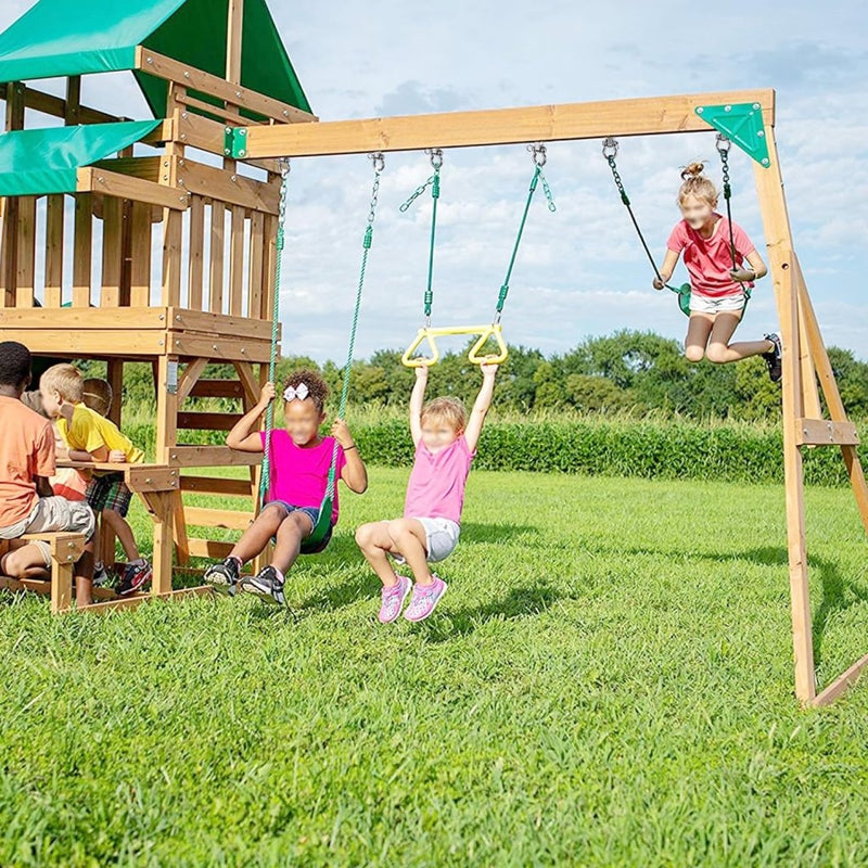 Laad afbeelding in Galerijviewer, Draaibare schommelhaken 4 stuks 12,7 cm van RVS met kogellagers voor houten balken – ophangschroeven – hangmatbevestiging - happygetfit.com
