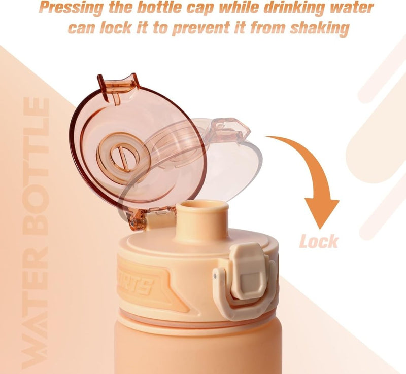 Laden Sie das Bild in Galerie -Viewer, Drinkfles 1 liter van BPA-vrij Tritan met tijdmarkering en lekvrije dop – waterfles – hydratatiefles - happygetfit.com
