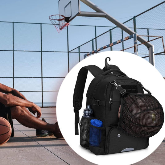 DSLEAF Basketbalrugzak voor jongeren, voetbaltas met apart geventileerd schoenvak voor basketbal, voetbal, volleybal training - happygetfit.com