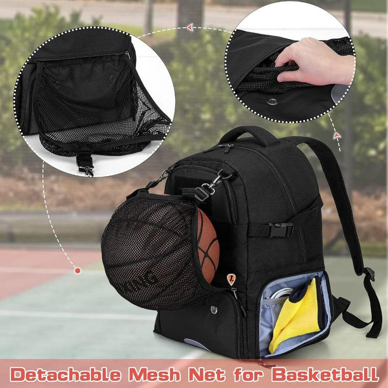 Laden Sie das Bild in Galerie -Viewer, DSLEAF Basketbalrugzak voor jongeren, voetbaltas met apart geventileerd schoenvak voor basketbal, voetbal, volleybal training - happygetfit.com
